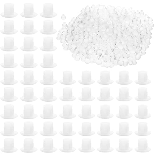 LUCKYKODOR 500 Stück Abdeckstopfen für Bohrung Ø 5mm Lochabdeckung Kunststoff Lochstopfen Möbel Abdeckkappen Schrank Loch Abdeckung zum Eindrücken (Weiß) Cover