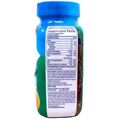 Vitafusion Fiber Well Fit Sugar Free Supplement Gummies, Berry & Peach Flavors, 90 ct (Pack of 2)