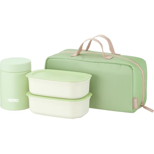 Thermos JEH-800 DTG Vacuum Insulated Soup Lunch Set 27.6 fl oz (800 ml) Dusty Green with Exclusive Insulated Pouch