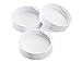 AquaNation 48mm Threaded/Screw-On Caps Lids for 3 and 5 Gallon Drinking Water Bottles Jugs Serum Jars Glass Containers (6 pack) White