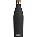SIGG Meridian Black Cantimplora metálica (0.7 L), botella hermética sin sustancias nocivas, botella de acero inoxidable aislante para bebidas frías y calientes