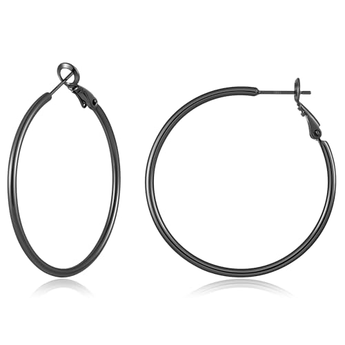Image of Gacimy Gold Hoop Earrings for Women, 14K Gold Plated Thin Hoops