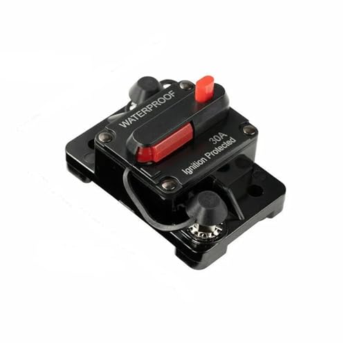 Disjoncteur 12-48 V CC réarmable avec bouton de déclenchement manuel étanche
