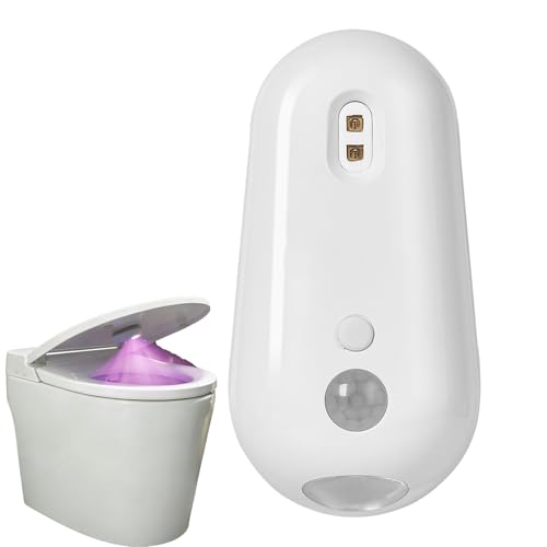 Nolara Self Cleaning UV Toilet Sanitizer and Night Light Toilet Sanitizer and Night Light Smart Easy Tool-Free Installation for Restroom Washing Machine Cabinet (1 Pcs White)