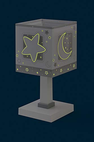 Dalber - Lampada da tavolo E-14, Chiaro di luna grigio, Multicolore, 14 x 14 x 29 - Image 5