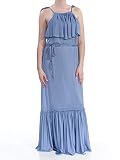 Free People $250 Womens New 1228 Blue Ruffled Maxi Casual Dress S B+B