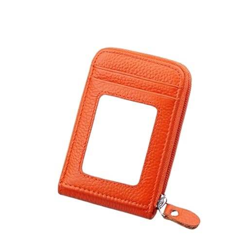 Vintage Women Men Unisex Mini Wallet Coin Purse Cards ID Holders Solid PU Leather Wallets Wallets(Orange)
