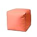 HomeRoots Vinyl-Backed Canvas 17 Cool Flamingo Coral Solid Color Indoor Outdoor Pouf Ottoman