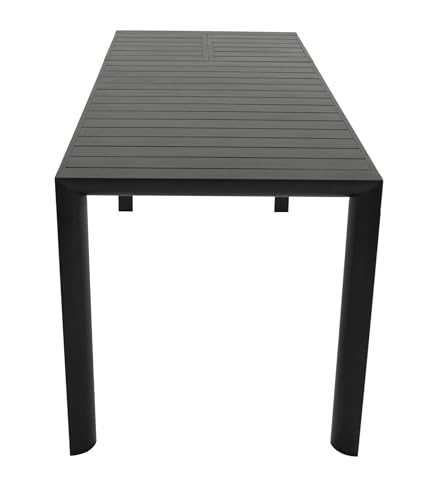 DEGAMO Gartentisch Ausziehtisch Lagos 120/162x70cm, Aluminium anthrazit, Outdoor wetterfest
