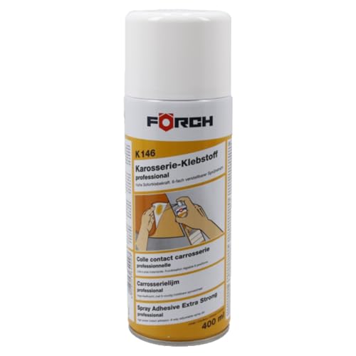 Cola de Contacto en Spray Förch, Pegamento en Spray ideal para Tapicería Coche, Espuma, Tela, Madera, Metal y Hormigón - 1 Unidad