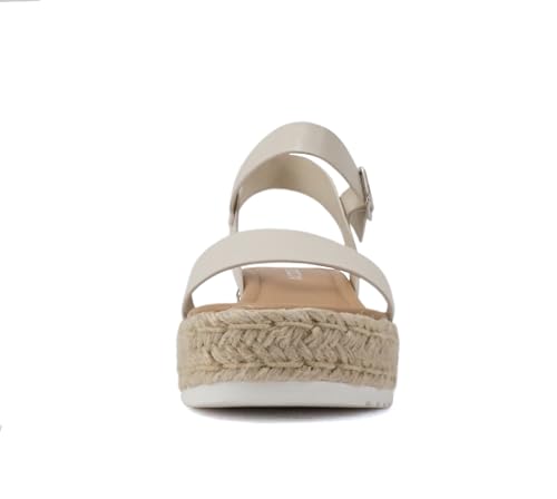 Image of Soda CLIP ~ Women Open Toe Ankle Strap Platform Espadrille Sandal