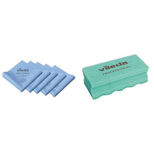 Vileda Professional Bayeta PURmicro Activa Azul Unidades + Etropajo PurActive
