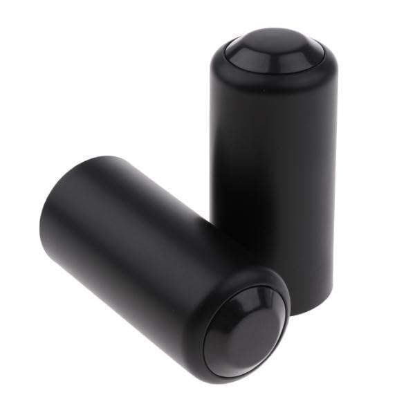 5x2 pieces battery screw on cap cup cover for wireless microphone mic black
