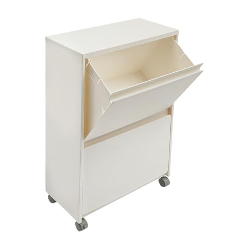 ROGONPDK Armoire à chaussures sur pied à 2/3 étages avec roulettes - Meuble de rangement à...