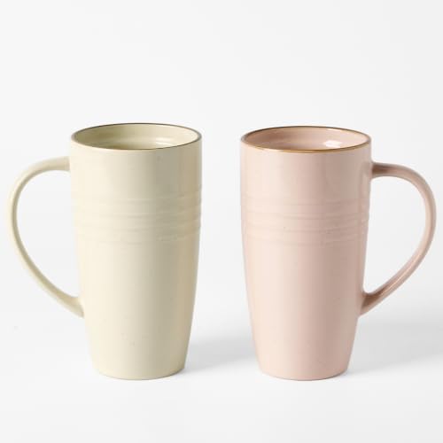 famiware Jupiter Large Coffee Mug, 20oz Ceramic Coffee Mugs Set of 2