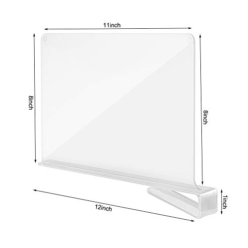Okydoky Acrylic Shelf Dividers for Closet, Wood Closets Shelf Separator and Organizer, Transparent Closet Organizer Divider for Kitchen Cabinets, Bookcases(8p,UK)