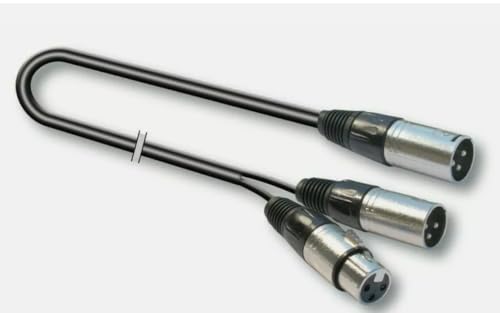 Cavo Audio Alimentazione Y Xlr Maschio/F Femmina Strumenti Musicali Microfono Vs290 30Cm