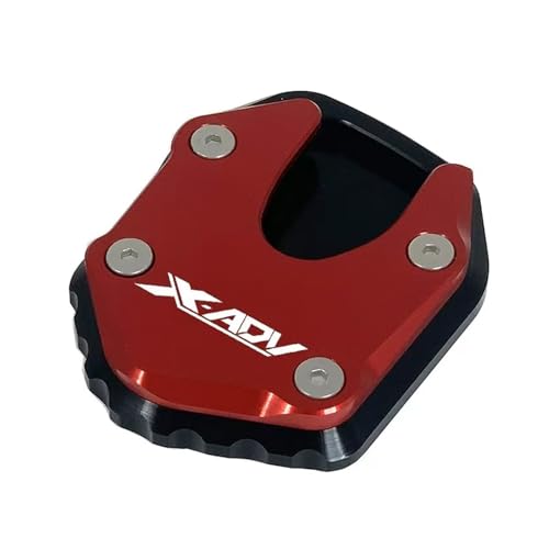 に適合するホンダ X ADV X-ADV XADV 750 2021-2025用オートバイアクセサリーCNCキックスタンドフットサイドスタンド延長パッドサポートプレート(A レッド)