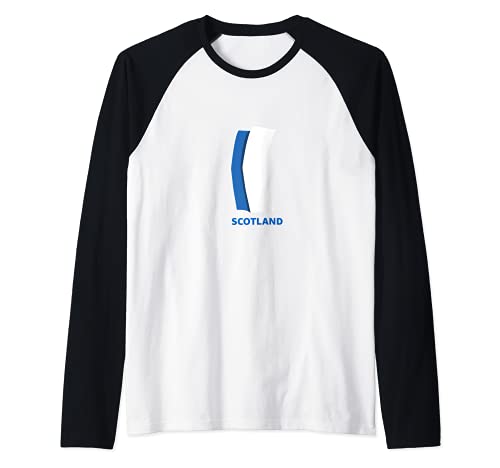 Flag Scotland Raglan Baseball Tee, Black