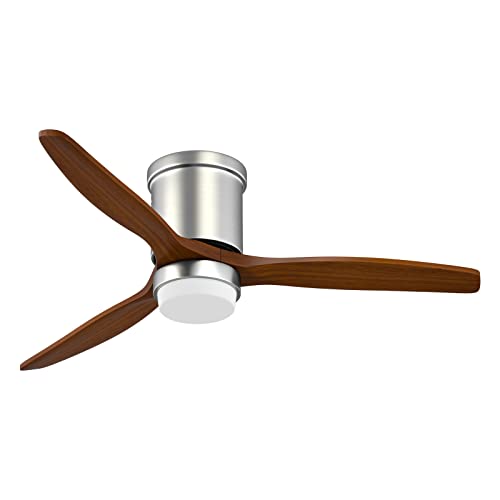 CLUGOJ 52” Low Profile Ceiling Fan with Lights Remote Control,Outdoor