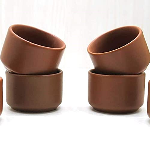 Mirakii 50 ml Brown Tera Kota Handmade Bowl   , Set of 6, Serving for Sauce, Pickle, Jam, Butter, Chutney, Achar/Pickle - Image 5 thumbnail