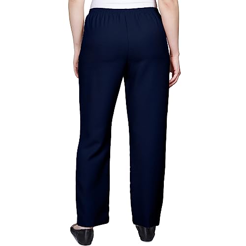 Alfred Dunner Women's Solid Medium Pant Size 12 Navy2