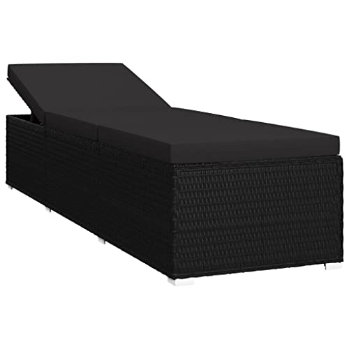 vidaXL Sonnenliege mit Auflage Gartenliege Relaxliege Rattanliege...