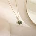 LOOYUUPEE Natural Hetian Jade Necklace for Women, Daisy Pendant Necklace Delicate Temperament Necklace Choker Pendant Jewelry Necklace Handmade Jewelry (S925 Sterling Silver Gold Plated)