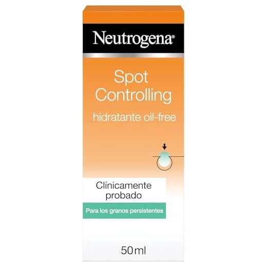 Neutrogena Hidratante Facial Spot Controlling, Oil-Free, con Ácido Salicílico, para Piel Propensa al Acné, 50 ml (Paquete de 1)