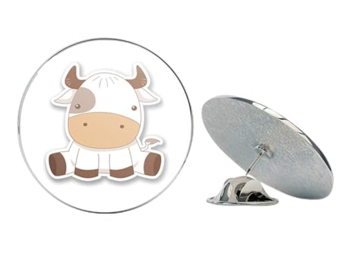Cute Cow Round Metal 0.75
