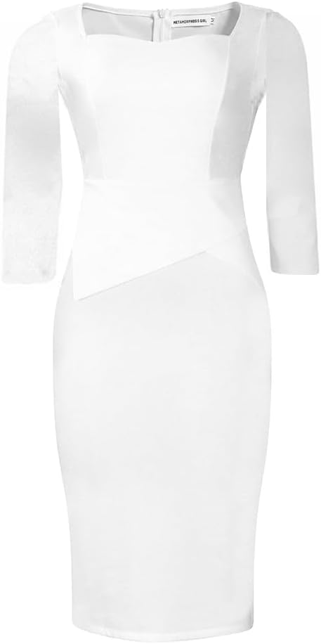 Bodycon Pencil Dress for Women Elegance Church Dresses Midi Teacher Office Modest Business Wear to Work Suiting Outfits - Image 2