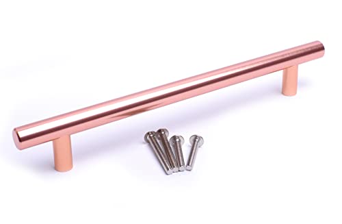 Bouton de porte de placard de cuisine en forme de T or rose massif (5, centres de trou : 96 mm) Cover