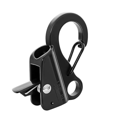 QSTDGVPW Stainless Steel Anchor Hook Sliding Hook with Quick Release Anchoring Equipment Boating, Black 0.375in