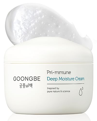 GOONGBE Pri-mmune Deep Moisture Cream - Korean Baby Moisturizer with Ceramide & Amino Acid - Skin Protectant 72hrs Moisturizing Cream for Face and Body - For Chafed & Sensitive Skin - 3.38oz.