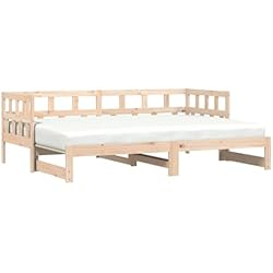 vidaXL Sofá Cama Nido Madera Maciza de Pino 80x200 cm