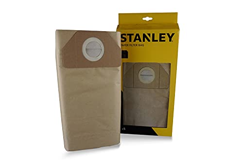 Stanley 41857-A Bolsas de Filtro de Papel para aspiradores sólidos y líquidos, Estándar, La Habana