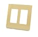 Leviton 80309-SI 2-Gang Decora Plus Wallplate Screwless Snap-On Mount, Ivory