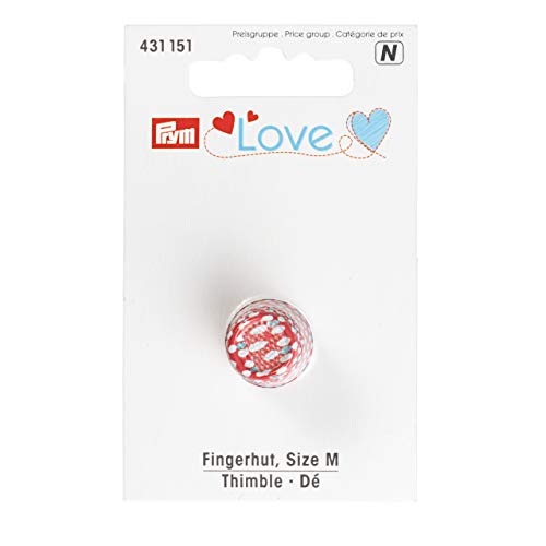 PrymLove Medium Metal Painted Thimble by Prym Love (1pc), Multi-Colour, 9.5 x 6 x 2.5 cm