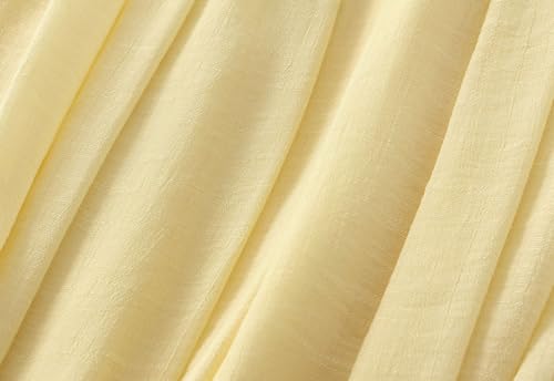 Womens Cotton Linen Skirt Elastic Waist Pleated Skirts Drawstring A-Line Midi Skirt Loose Fit Casual Trendy Skirts4