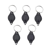 JWISLAND 5 Pack Mini Keychain Flashlights, Ultra Bright LED Keychain Light, Key Ring Flashlight for