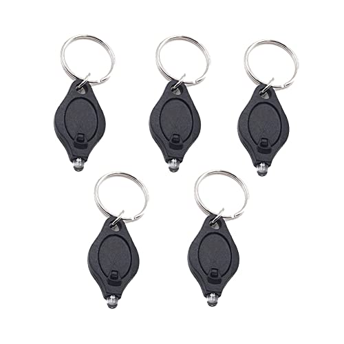 Jwisland 5 Pack Mini Keychain Flashlights, Ultra Bright Led Keychain Light, Key Ring Flashlight For Night Party, Christmas, Halloween, Batteries Included #TOP26