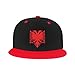 Flag of Albania Baseball Cap Unisex Kids Adjustable Fashion Hip Hop Flat Bill Hat Red