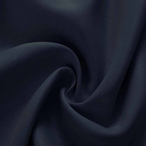 2 Pieces Valances For Window Blackout Valance Curtains Primitive Scalloped Kitchen Rod Pocket Window Valances For Living Room Bedroom 52 X 18 Inch Length Navy Blue Farmhouse Valances #TOP6