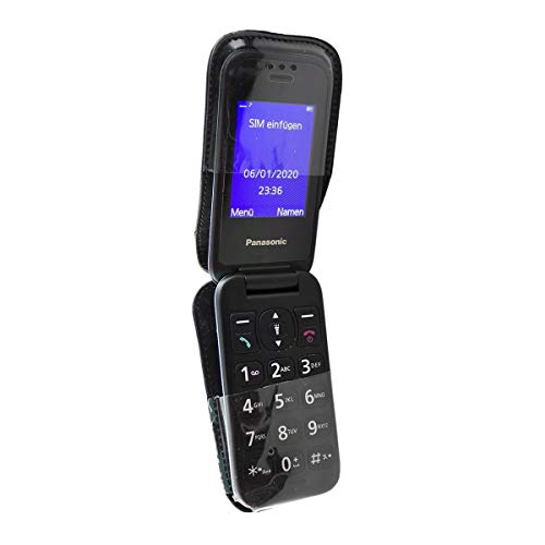 caseroxx Leather-Case with belt clip compatible with Panasonic KX-TU400EXC made from genuine leather - Image 2