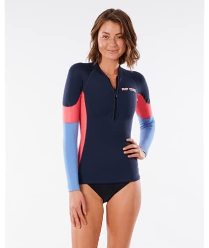 Rip Curl G-Bomb 1mm LS Front Zip Womens Wetsuit Jacket 4099-Slate 10