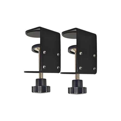 Image of Small C Clamps 2 Inch with 4 Small Holes in the Back, 2-Pack Adjustable Desk C-Clamp for Range 0.39 inch~2 inch, Versatile Clamp for Brake, Parts Assembly, Fastening, Welding, Woodwork, Metal Work