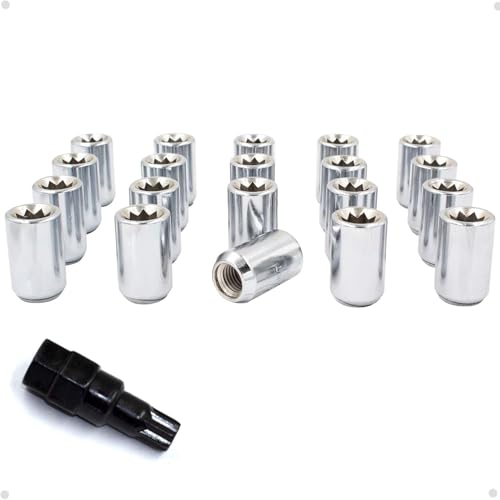 Image of Wheel Accessories Parts 20 Pcs 12mm 1.25 12x1.25 Thread Car Tuner 1.26 inch Long Lug Nut Chrome Tuner Fits Most Subaru Pass Cars | Nissan Pass Cars with Aftermarket Wheels