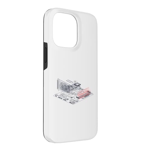 Image of RAM Card Wireframe Computer Motherboard IT Tech Geek Nerd Case for iPhone 14 Pro Max