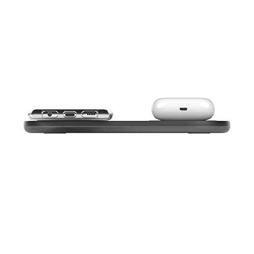 Image of Belkin Quick Charge Dual Wireless Charging Pad - 10W Qi-Certified Charger Pad for iPhone, Samsung, Apple Airpods & More - Charge While Listening to Music, Streaming Videos, & Video Calls - Black