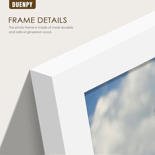 Image of DUENPY 5 Folding 4x6 Accordion Wood Frame Plexiglass White | Constructed With Engineered Wood And Plexiglass, Elegant Ornament For Desktop Photo Display